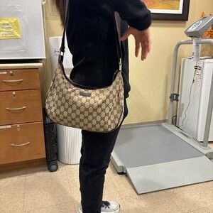 Gucci Beige Monogram Shoulder Bag